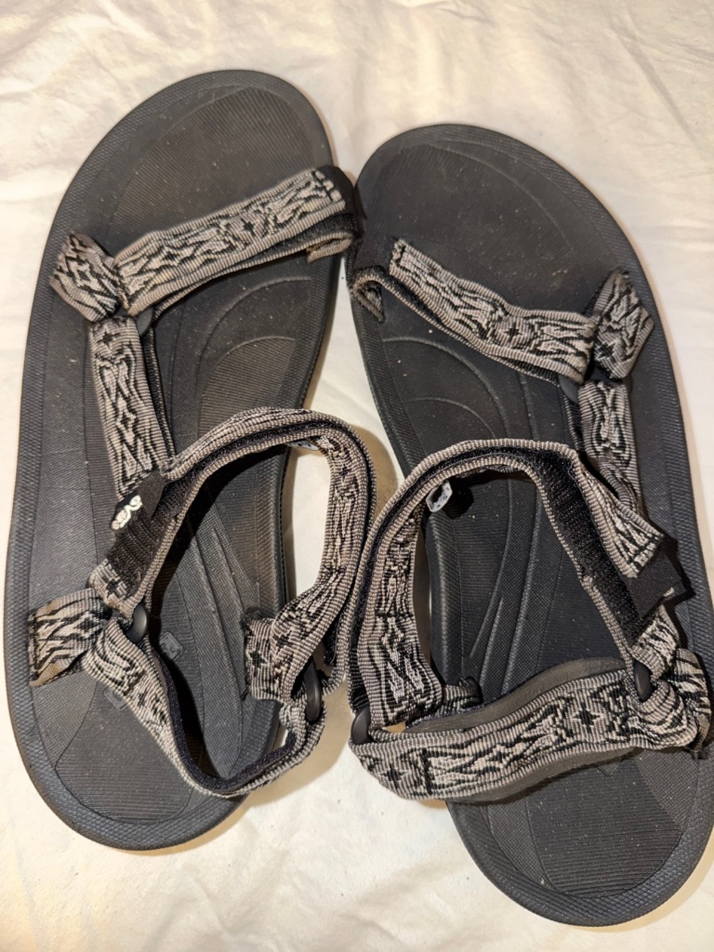 Teva Men’s Black and Gray Strappy Adventure Sandals